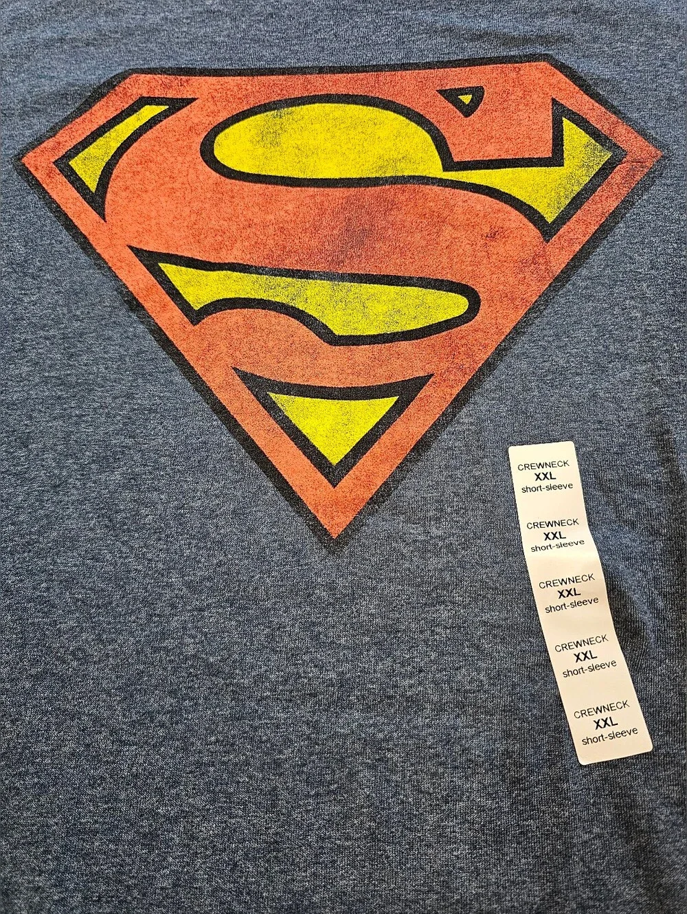 Superman Men's Blue Graphic Tee, Size XXL, New
